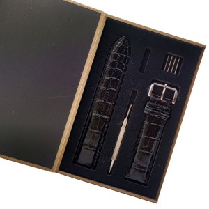 Set Curea De Ceas Neagra Cu Extractor Si Telescoape 12mm 14mm 16mm 18mm 20mm 22mm 24mm - Img 6