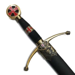 Spadă Templier cu Teacă – Oțel de Toledo – 103 cm – Made in Spain - Img 2
