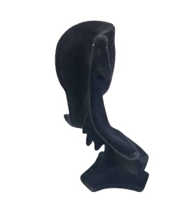 Suport / Bust Catifelat Negru pentru Bijuterii – 15x8x21 cm – Expozitor Coliere, Pandantive și Cercei - Img 3
