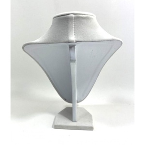 Suport / Bust Crem Catifelat pentru Coliere – Înălțime 24 cm Wz2841 - Img 2
