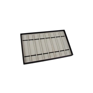 Tava pentru expunerea ceasurilor - 8 spatii - Piele ecologica neagra - WZ4133