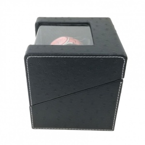 Watch Winder 1 + 0 - Piele Ecologica Neagra cu Imprimeu Strut - WW3903 - Img 5