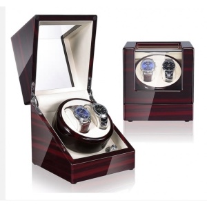 Watch Winder Premium WW20EW – Finisaj Lemn de Nuc, 2 Spații Rotative - Img 1