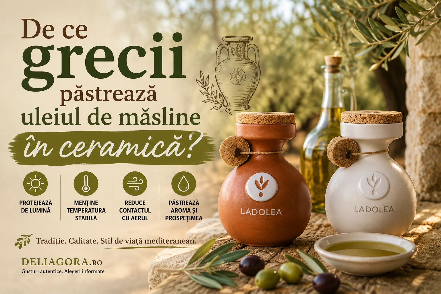 De ce grecii păstrează uleiul de măsline în ceramică?
