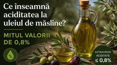 Ce înseamnă aciditatea la uleiul de măsline? Mitul valorii de 0,8%