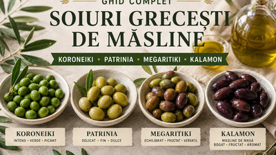 Ghid complet al soiurilor grecești de măsline: Koroneiki, Patrinia, Megaritiki și Kalamon