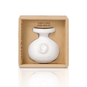 Ulei de măsline LADOLEA extravirgin organic de 80 ml, Ediție de Lux în Olivieră din Ceramică Lucrată Manual