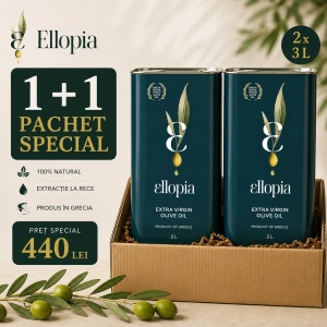 Pachet: 1+1 Ulei de masline EXTRAVIRGIN 3 litri