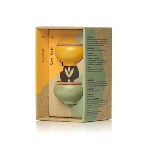 Pachet de lux cadouri Oliviere din Ceramică stil amfora greceasca: Fleur de Sel (sare de masă neprocesată (30g) si Oregano (5g)