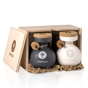 Ulei de măsline extravirgin + ulei de măsline Organic extravirgin 200ml, Edție de Lux în Oliviere din Ceramică Lucrate Manual
