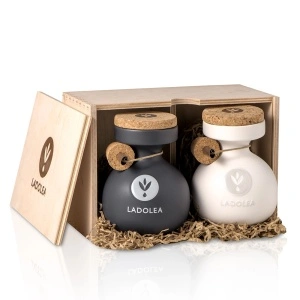 Ulei de măsline extravirgin + ulei de măsline Organic extravirgin 200ml, Edție de Lux în Oliviere din Ceramică Lucrate Manual
