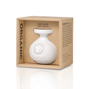 amfora greceasca Ediție de Lux în Olivieră din Ceramică Lucrată Manual  cu Ulei de măsline LADOLEA extravirgin organic de 80 ml