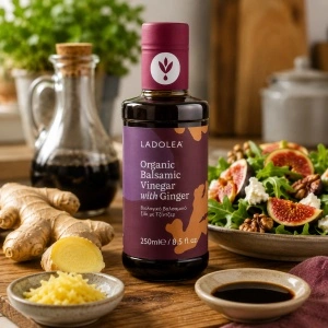 Oțet balsamic organic LADOLEA cu ghimbir - sticlă 250ml - Img 2