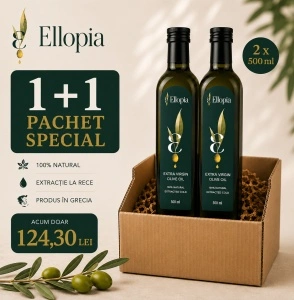 Pachet Ulei de masline extravirgin Ellopia 500 ml - Oferta 1+1