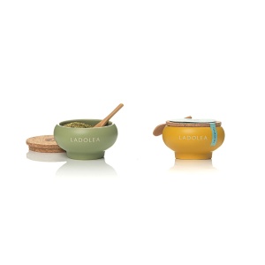 Pachet de lux Oliviere din Ceramică model amfora greceasca ce contin sare de masă neprocesată (30g) si Oregano (5g)