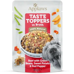 Applaws Dog Toppers, Vita si Legume in supa, plic 85 g