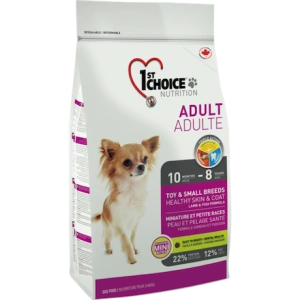 Hrana uscata pentru caini 1st Choice Skin & Coat, Talie mica & Toy, 7kg