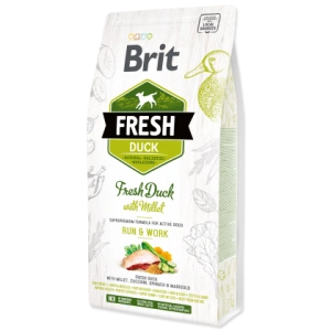 Hrana uscata pentru caini Brit Fresh, Rata si mei, 12kg