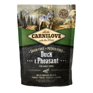 Hrana uscata pentru caini Carnilove, Adult, Rata & Fazan, 1.5 Kg