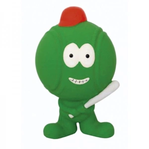 Jucarie Minge baseball din latex 12x8x7 cm Verde