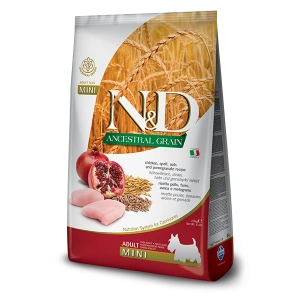ND Ancestral Grain Dog Chicken, Spelt, Oats and Pomegranate Adult Mini 7 kg