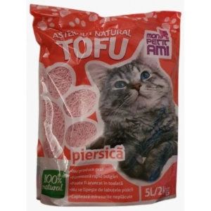 Nisip pentru pisici Mon Petit Ami Tofu PIERSICA 5L