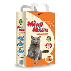 Nisip Pisici MIAU MIAU Portocale 6kg