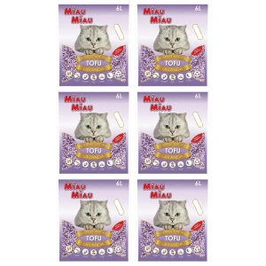 Pachet 6 x Nisip pentru pisici MIAU MIAU Tofu LAVANDA 6L - Img 4