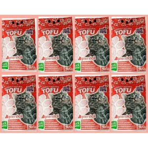 Pachet 8 x Nisip pentru pisici Mon Petit Ami Tofu PIERSICA 5L - Img 3