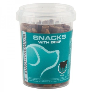 Recompense pentru caini, EURO-PREMIUM Snacks cu vita, 300 gr