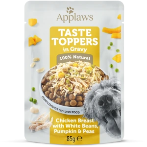 Applaws Dog Toppers, Piept de Pui si Legume in sos, plic 85 g