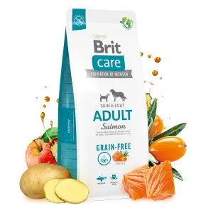 Brit Care, Grain Free, Adult Somon, 12 kg + 3 kg