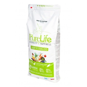 Flatazor Pure Life, Light & Sterilised, cu carne de rata si peste alb, 12 kg