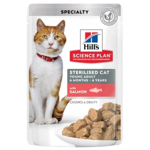 Hills SP Feline Young Adult Sterilised Salmon 85 g (plic)