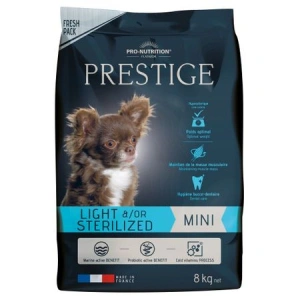 Hrana Uscata Caini Sterilizati Talie Mica Prestige Light Mini 8 kg