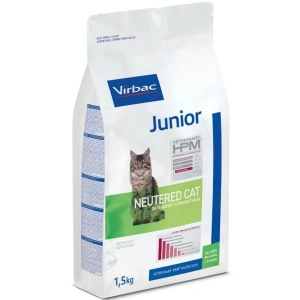Hrana uscata pentru pisicute sterilizate, Virbac HPM Junior Neutred cu somon 1.5 kg - Img 3