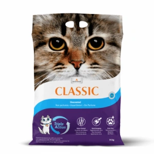Nisip litiera pisici Intersand Classic, Triple Action, Odor Lock, 14kg
