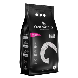 Nisip pentru pisici Catmania, Bentonita, Baby Powder, 10 L