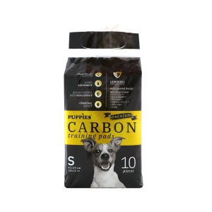 Set covorase absorbante cu benzi adezive, Puppies Premium Carbon S, 45x30 cm, 10 buc - Img 1