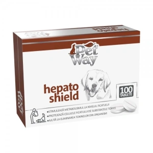 Supliment nutritiv pentru caini PetWay Hepato Shield, 100 tablete