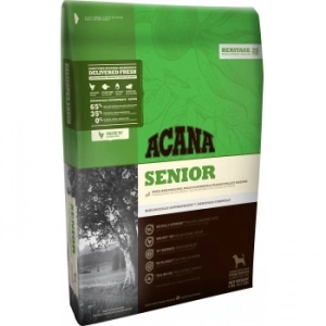 Acana Heritage Senior 11.4 kg + Recompense pentru caini, monoproteice, Acana, cu ficat de pasare 100g