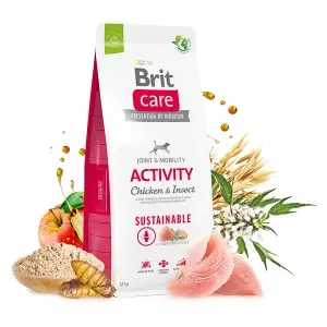 Brit Care Dog Sustainable Activity, Chicken & Insect, 12 kg + 3 kg