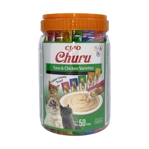 Churu Cat Varieties Recompense Cremoase cu Ton si Pui 50 buc - Img 7