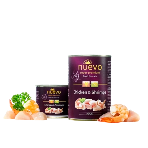 Conserva Nuevo Cat Adult Pui si Creveti 400 gr