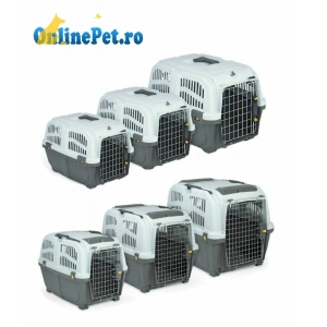 Cusca de transport pentru caini si pisici Iata Skudo 2, dimensiuni 55 x 36 x 35 cm - Img 2