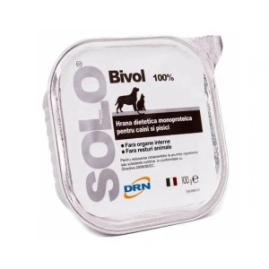 Hrana pentru caini si pisici, Solo, conserva monoproteica, carne de bivol, 100 g