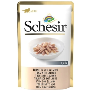 Hrana umeda pentru pisici Schesir cu ton si somon 85 g - Img 2