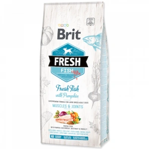 Hrana uscata pentru caini Brit Fresh, Talie Mare, Peste cu dovleac, 2.5 kg