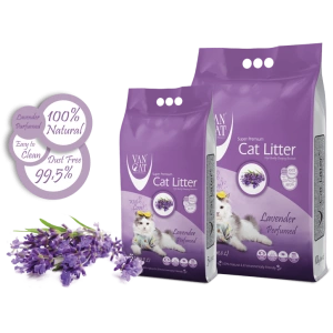Nisip Igienic Pentru Pisici, Vancat Lavanda Compact 5 Kg - Img 3