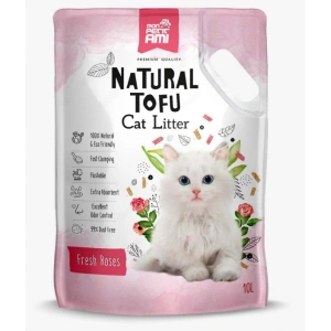 Nisip pentru pisici Mon Petit Ami Tofu TRANDAFIRI 10L